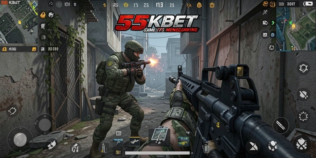 Screenshot gameplay <strong>55KBET</strong> menampilkan pertempuran sengit dan aksi yang mendebarkan.