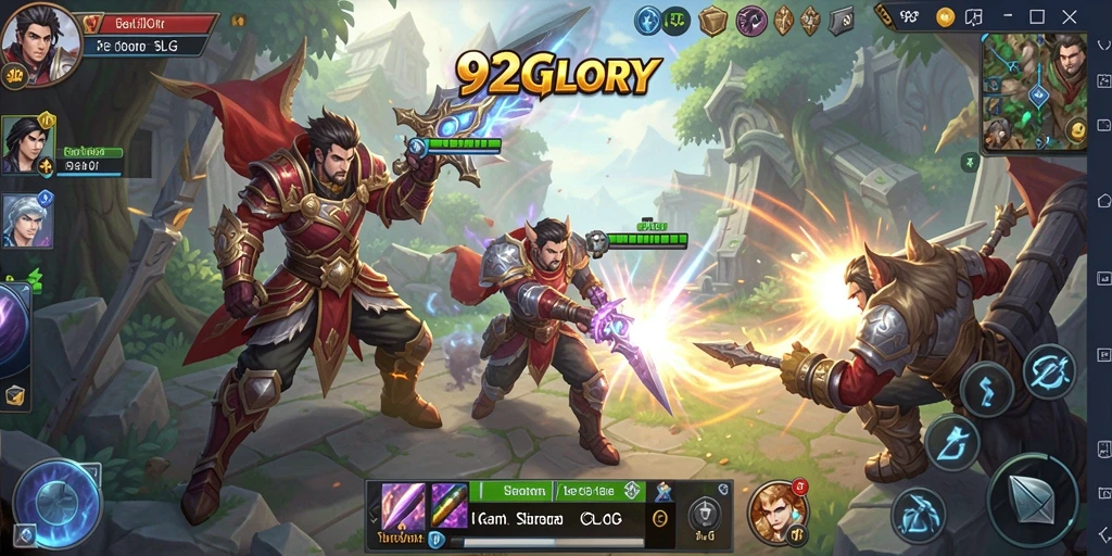 Tampilan mendebarkan dari pertempuran strategi dalam 92GLORY.