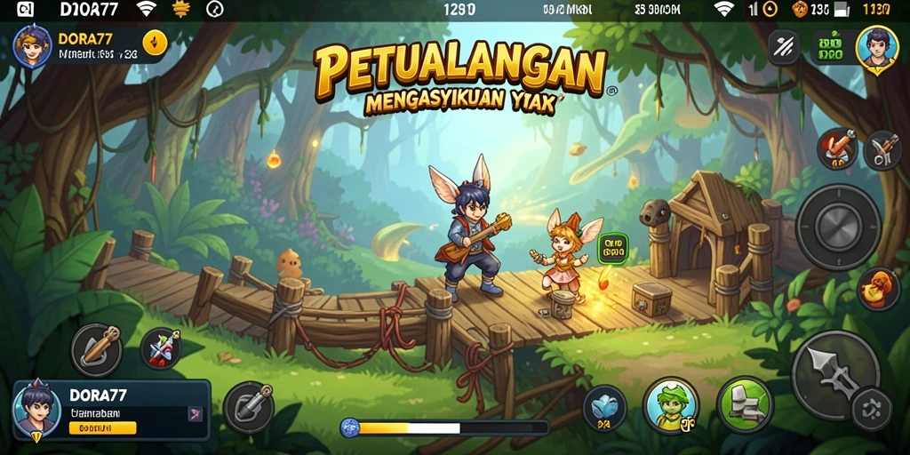 Screenshot DORA77 menunjukkan momen gameplay penuh petualangan.