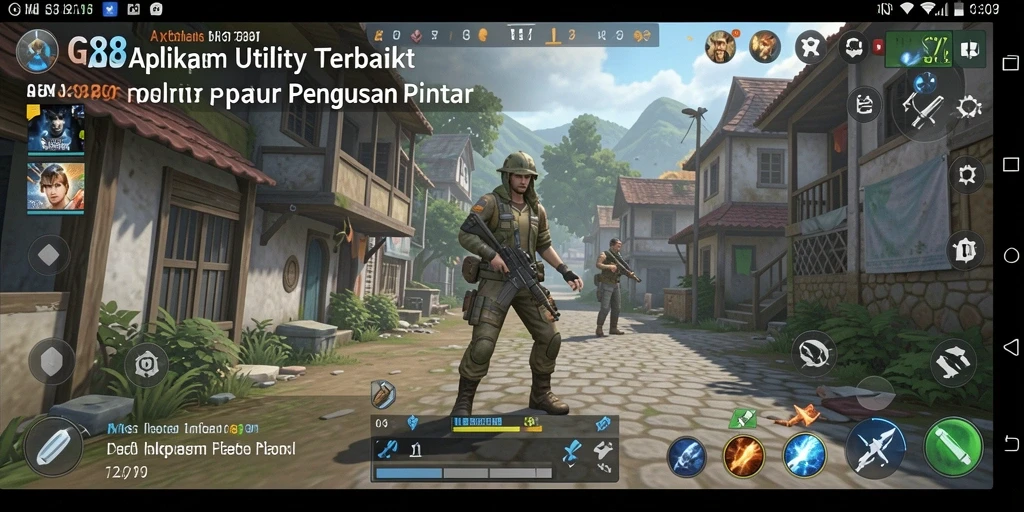 Screenshot gameplay GX88 menunjukkan fitur aplikasi Utility yang ramah pengguna.