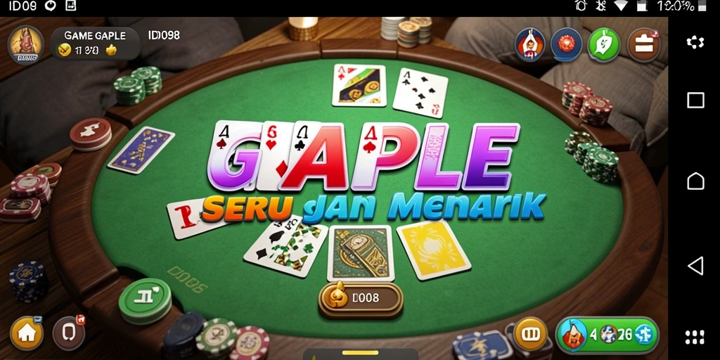 Tampilan gameplay Gaple yang menarik dan interaktif.