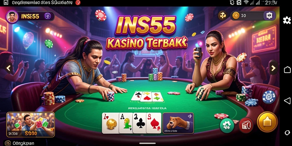 Tampilan menawan dari gameplay permainan Kasino INS55.