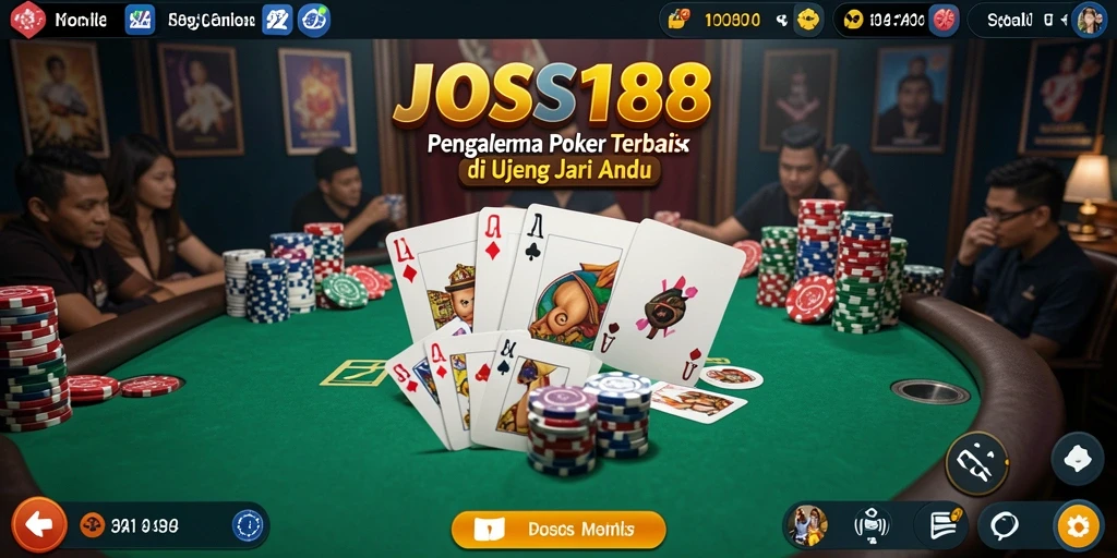 Screenshot JOSS188 menampilkan gameplay seru dalam permainan Poker.