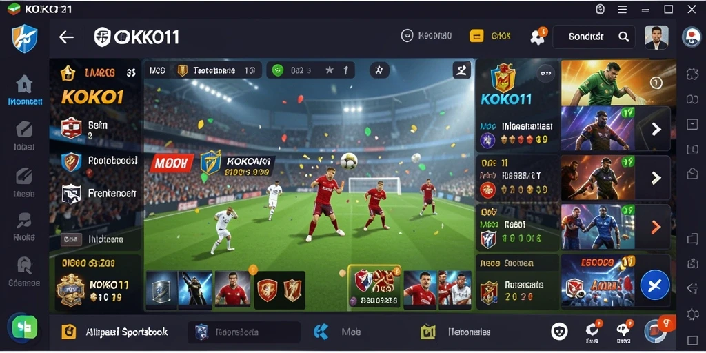 Tampilan menarik dari KOKO11 saat menampilkan taruhan olahraga.