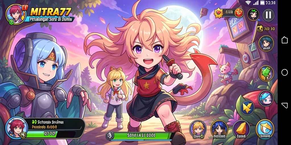 Tangkapan layar menunjukkan aksi seru dalam gameplay Anime.