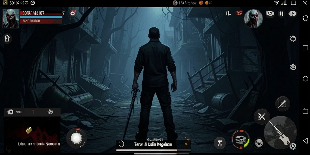 Screenshot menampilkan gameplay penuh ketegangan dan kejutan dari SD107.