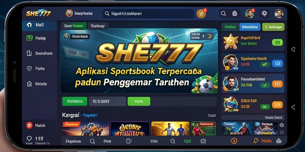Tampilan gameplay SHE777 dengan berbagai pilihan taruhan olahraga.