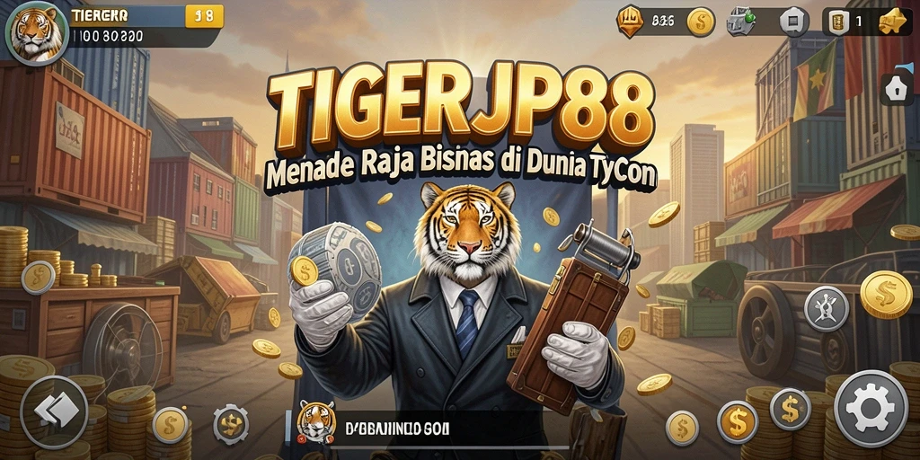 Tampilan gameplay menarik TIGERJP88 dengan elemen Tycoon.
