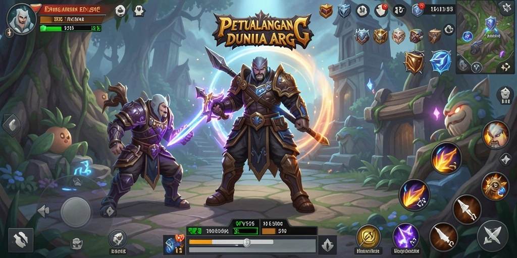 Screenshot gameplay VV55 menampilkan aksi pertarungan yang intens.