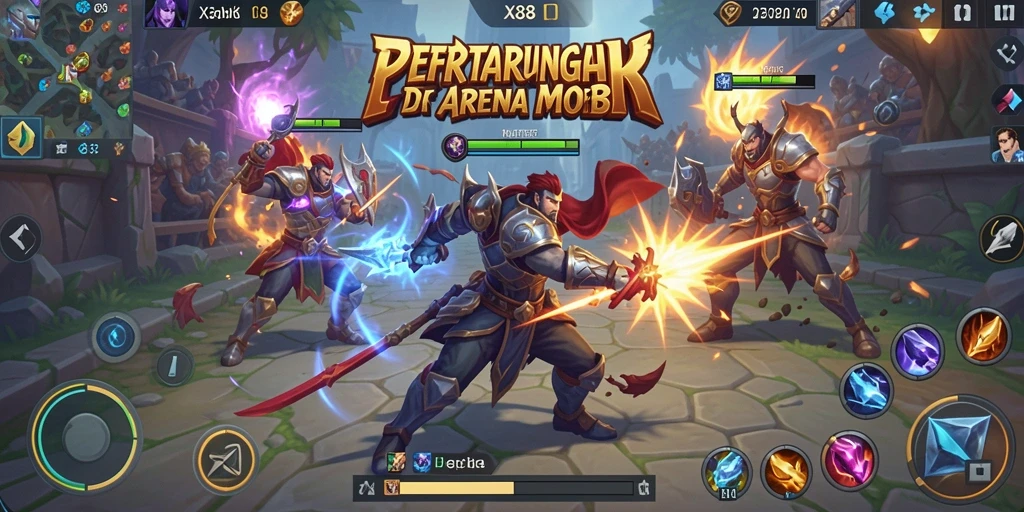 Gameplay menarik dan seru di arena MOBA X88.