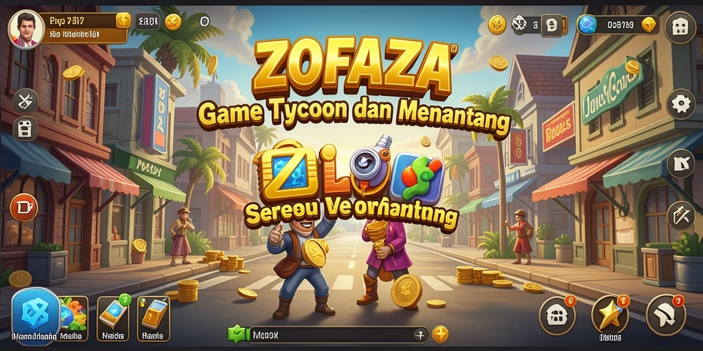 Tampilan gameplay ZOFAZA yang menarik dan interaktif.